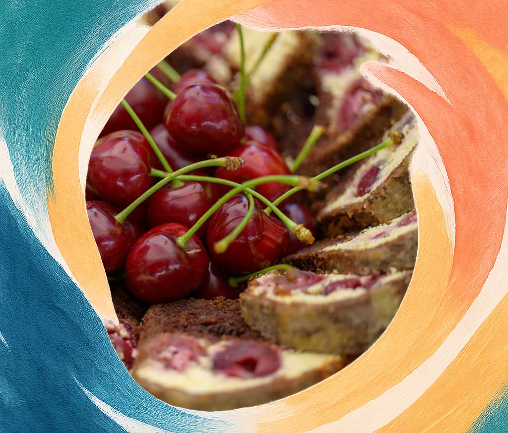 The star of the show: a lush basket of cherries, freshly harvested for the Kyustendil Cherry Festival.