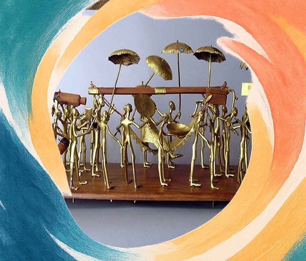 Artwork, a gift on display at the Todor Zhivkov museum exposition